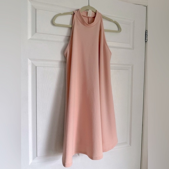 1960s vintage pastel powder pink mini swing dress - Small / Medium - Picture 2 of 4